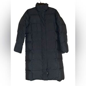 LL Bean Women's Goose Down Puffer Coat Sz S Long Jacket Puff Warm